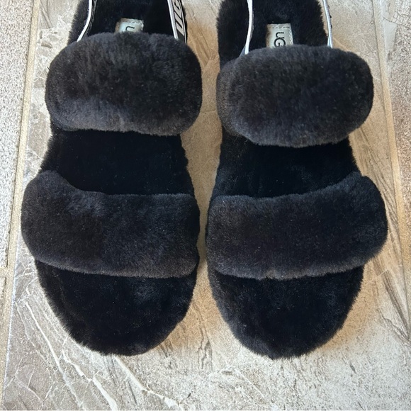 NWOB UGG Women’s Oh Yeah Black Slide Slipper, Size 10 - Picture 3 of 9